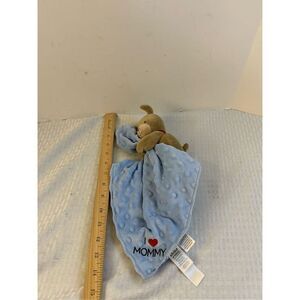 Carters 2016‎ blue security blanket plush dog replacement rattle lovey rn#27829